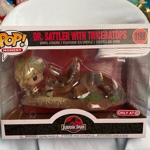 Jurassic Park Dr. Sattler with Triceratops Funko Pop!